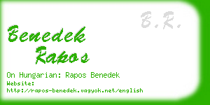 benedek rapos business card